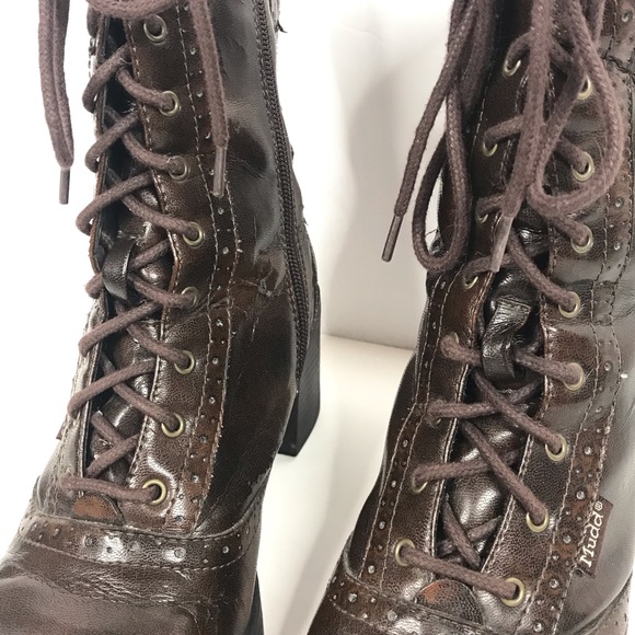 Vintage MUDD Boots Knockabout Platform Chunky Heel - Picture 4 of 15